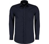 Kustom Kit Hommes Manches Longues Tailored Poplin Chemise PC3156 (15,5 (39 cm)) (Bleu marine foncé)