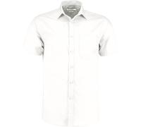Kustom Kit Hommes Popeline Manches Courtes RW6331 (47,5cm) (Blanc)