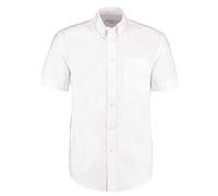 KUSTOM KIT Lieu de Travail Oxford Court À Manches Chemise Travail Bureau Poche - Blanc (13.5)