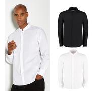 Kustom Kit mandarin col taille taille longue manches chemise kk161-business chem