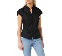 Kustom Kit Mandarin Collar Cap Sleeve By Kustom Kit, Blouse taille ajustée Col chemise italien Manches courtes Femme, Noir (Black Kk727-blk-20), 46 (Taille fabricant: 2XL)