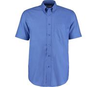 Kustom Kit Workwear Oxford Herren Shirt, Kurzarm BC602 (47 cm) (Blau)