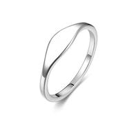 KUTCEK Bague en acier inoxydable poli minimaliste et lisse pour femme, bijou simple et élégant, bague empilable, cadeau pour elle, 9, Acier titane