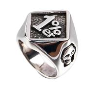 KUTCEK Bague en acier titane punk avec croix pour homme - Bijou de style gothique motard, Hip Hop Rock Cadeau pour homme et femme, 11, Acier titane