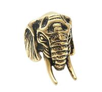 KUTCEK Bague gothique punk éléphant pour homme - Bague vintage en acier inoxydable avec revêtement noir - Bijou tendance unique pour lui, 7