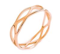 KUTCEK Bague minimaliste croisée en acier titane empilable géométrique moderne bijoux cadeau pour femme, 9, Acier titane