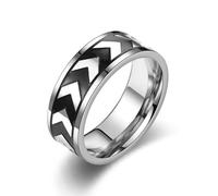 KUTCEK Bague pour homme en acier inoxydable moderne minimaliste avec finition polie, 11, Acier titane