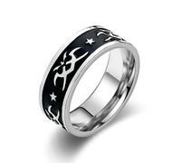 KUTCEK Bague pour homme en acier inoxydable moderne minimaliste avec finition polie, 13, Acier titane