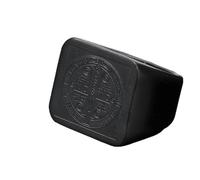 KUTCEK Bague Punk Gothique en Acier Titane Croix Bague Homme Femme Biker Bijoux Vintage CSPB Unisexe Rock Cadeau, 9, Acier titane