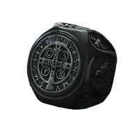 KUTCEK Bague Punk Gothique en Acier Titane Croix Bague Homme Femme Hip Hop Biker Bijoux CSPB Unisexe Rock Cadeau, 9, Acier titane