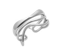 KUTCEK Bague réglable en acier titane à extrémité ouverte minimaliste empilable pour couple - Design moderne - Cadeau pour homme et femme, Acier titane