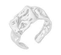 KUTCEK Bague réglable en acier titane à extrémité ouverte minimaliste empilable pour couple - Design moderne - Cadeau pour homme et femme, Acier titane