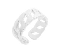 KUTCEK Bague réglable en acier titane à extrémité ouverte minimaliste empilable pour couple - Design moderne - Cadeau pour homme et femme, Acier titane