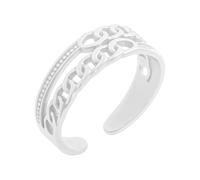 KUTCEK Bague réglable en acier titane à extrémité ouverte minimaliste empilable pour couple - Design moderne - Cadeau pour homme et femme, Acier titane