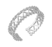 KUTCEK Bague réglable en acier titane à extrémité ouverte minimaliste empilable pour couple - Design moderne - Cadeau pour homme et femme, Acier titane