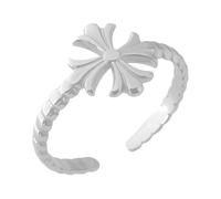 KUTCEK Bague réglable en acier titane à extrémité ouverte minimaliste empilable pour couple - Design moderne - Cadeau pour homme et femme, Acier titane