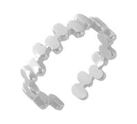 KUTCEK Bague réglable en acier titane à extrémité ouverte minimaliste empilable pour couple - Design moderne - Cadeau pour homme et femme, Acier titane