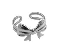 KUTCEK Bague réglable en acier titane à extrémité ouverte minimaliste empilable pour couple - Design moderne - Cadeau pour homme et femme, Acier titane