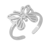 KUTCEK Bague réglable en acier titane à extrémité ouverte minimaliste empilable pour couple - Design moderne - Cadeau pour homme et femme, Acier titane