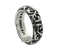 KUTCEK Bague tendance en acier titane pour homme - Bijou gothique punk - Bague en acier inoxydable - Alliance bohème unique, 7