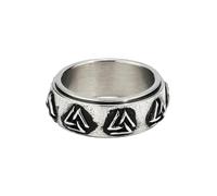KUTCEK Bague Viking Rune Rotatable Noeud Celtique Titane Acier Homme - Vintage Punk Hip Hop Nordic Bijoux Cadeau pour Homme, 13, Acier titane