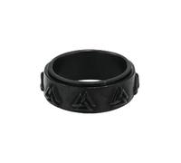 KUTCEK Bague Viking Rune Rotatable Noeud Celtique Titane Acier Homme - Vintage Punk Hip Hop Nordic Bijoux Cadeau pour Homme, 12, Acier titane