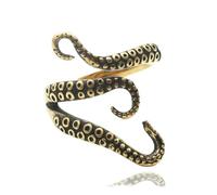 KUTCEK Bague vintage en acier titane avec motif griffe de pieuvre pour homme et femme Punk exagéré Hip Hop Street Bague cadeau, 8