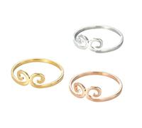 KUTCEK Lot de 3 bagues empilables en acier titane - Design culturel minimaliste - Cadeau unique, 6, Acier titane