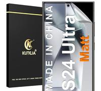 Kuteja [Lot de 3] protecteurs d'écran mats pour Samsung Galaxy S24 Ultra, HD empreintes digitales déverrouillage couverture complète TPU souple mat, anti-reflets, anti-traces de doigts, anti-reflet
