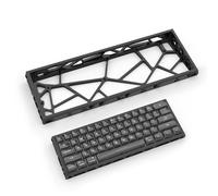 kutethy KY60 Coque creuse en aluminium pour clavier mécanique compatible Mad60 Wooting60 (Noir)