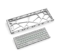 kutethy KY60 - Étui de clavier creux en aluminium à 60 % pour clavier mécanique, clavier personnalisé, compatible avec Wooting60 Mad60 Win60 GH60 60HE (argenté)