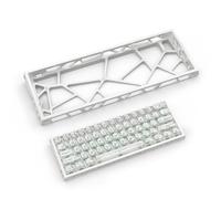 kutethy KY60 - Étui de clavier creux en aluminium à 60 % pour clavier mécanique, clavier personnalisé, compatible avec Wooting60 Mad60 Win60 GH60 60HE (blanc)