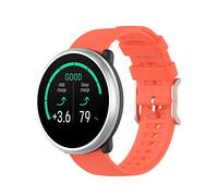 KUTEWEU 20MM Silicone Bracelet pour Polar Ignite/Polar Unite,Bracelets de Montre,Bande Sport Remplacement Sangle pour G Armin Venu/Venu SQ/Forerunner 245/645/Pebble 2 (Orange)