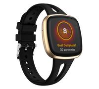 KUTEWEU Bracelet Compatible avec Fitbit Versa 4/Versa 3 Watchband, Silicone de Montres en Réglable de Remplacement Strap pour Fitbit Sense 2/Sense Smartwatch Accessoires (Noir)