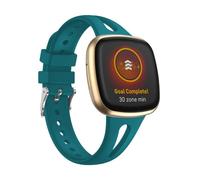 KUTEWEU Bracelet Compatible avec Fitbit Versa 4/Versa 3 Watchband, Silicone de Montres en Réglable de Remplacement Strap pour Fitbit Sense 2/Sense Smartwatch Accessoires (Cyan)