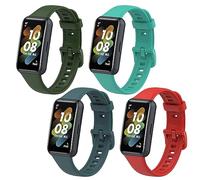 KUTEWEU Bracelet Compatible avec Huawei Band7 SmartBand, TPE Bracelet de montre en souple réglable de remplacement conçu pour Huawei Band 7 Smart Sport Watch (4 Pièces-a)