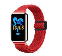 KUTEWEU Bracelet Compatible avec Huawei Honor Band 10/9, Nylon Tressés élastique de Strap Sport avec Boucle Magnétique Bracelets pour Huawei Honor Band 10 9 Smartwatch (Rouge)