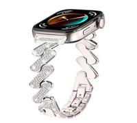 KUTEWEU Bracelet compatible pour Huawei Watch Fit 4, Bling Diamant Acier Inoxydable Bracelets de Remplacement Métal pour for Huawei Smart Watch Fit 3 Watch Strap pour Femme