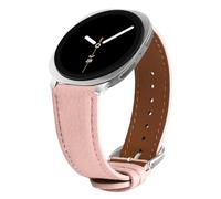 KUTEWEU Bracelet en Cuir Compatible avec Galaxy Watch8 Classic 46mm Montres, Bracelets de Remplacement Bracelet Messieurs Dames Business pour Galaxy Watch8 40mm 44mm Smartwatch Accessoires (Rose)