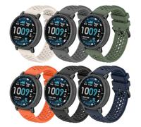 KUTEWEU Bracelet pour Active Max/Oppo watch X3 Watchband, Silicone de Montres en Réglable de Remplacement Strap pour Huawei Watch GT Runner 2 Smartwatch Accessoires (6 Pièces-b)