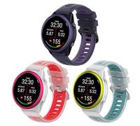 KUTEWEU Bracelet pour Forerunner 570 47mm, 22mm Silicone de Montres en Réglable de Remplacement Strap pour Forerunner 255/Forerunner 745 Smartwatch Accessoires (Clear Violet+Clear Rouge+Clear Bleu)