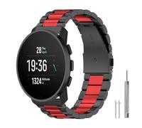 KUTEWEU Bracelet pour Huawei Watch GT 4 46mm, 22mm Bracelet en Acier Inoxydable Metal pour Huawei Watch 4/Huawei Watch 4 Pro/Huawei Watch Ultimate/Huawei Watch GT3 SE/Watch Buds (Noir Rouge Noir)