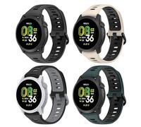 KUTEWEU Bracelet pour Realme Watch 5/Coros Pace4 Sport Watch, 22mm Silicone de Montres en Réglable de Remplacement Strap pour Xiaomi Watch5/Galaxy Watch3 45mm Smartwatch Accessoires (4 Pièces)