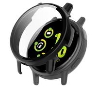 KUTEWEU Coque pour Garmin vivoactive 5/ Garmin Active 5, 360 Degrés Couverture Complète PC Coque avec 9H Dureté Verre Trempé, Antichoc Etui de Protection + HD Protection ecran (Noir)