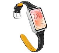 KUTEWEU Cuir Bracelet Compatible avec Huawei Band 11 Pro Montres, Bracelets de Remplacement Band Messieurs Dames Business Strap pour Huawei Band 11 Smartwatch Accessoires (Noir)