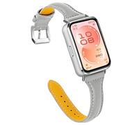 KUTEWEU Cuir Bracelet Compatible avec Huawei Band 11 Pro Montres, Bracelets de Remplacement Band Messieurs Dames Business Strap pour Huawei Band 11 Smartwatch Accessoires (Gris)
