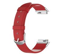 KUTEWEU Cuir Bracelet Compatible avec Huawei Band 7, Elégant Bracelet en Cuir véritable, Bracelets en cuir pour hommes et femmes pour Huawei Band 7 Smartband Accessoires (Rouge)