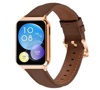 KUTEWEU Cuir Bracelet pour Redmi Watch 6/5/4 Montres, Or Rose Boucle Bracelets de Remplacement Band Messieurs Dames Business Strap pour Xiaomi Band 8 Pro/Xiaomi Band 9 Pro Watch Accessoires (Marron)