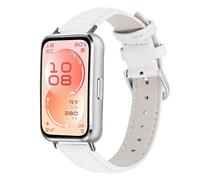 KUTEWEU Métal Boucle Bracelet Compatible avec Huawei Band 11 Montres, Cuir Bracelets de Remplacement Band Messieurs Dames Business Strap pour Huawei Band 11 Pro Smartwatch Accessoires (Blanc)
