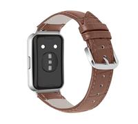 KUTEWEU Métal Boucle Bracelet Compatible avec Huawei Band 11 Montres, Cuir Bracelets de Remplacement Band Messieurs Dames Business Strap pour Huawei Band 11 Pro Smartwatch Accessoires (Marron)